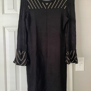 Calvin Klein Black Dress with Gold Studs